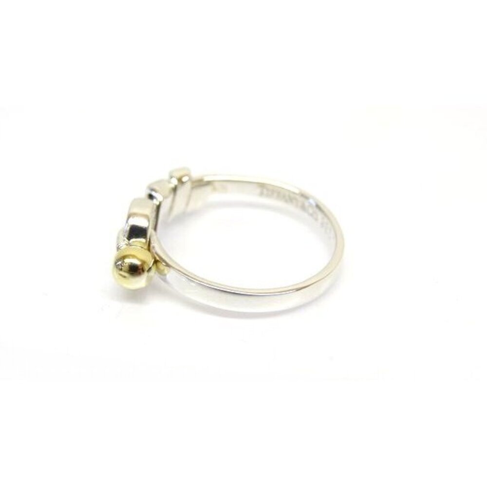 Tiffany Co Hook Eye Ring Silver Yellow Gold